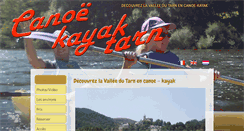 Desktop Screenshot of canoekayaktarn.com